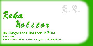 reka molitor business card